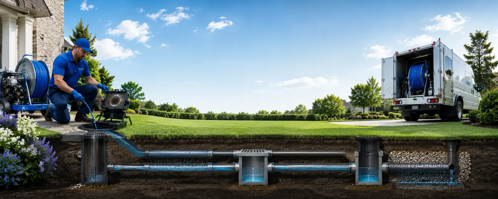Outdoor drain cleaning information for Round Lake, NY
